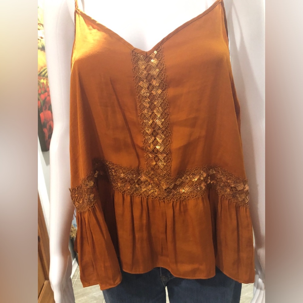 Woven Lace-Trim Cami Top in Rust
Lauren Conrad
Size L - Picture 3 of 7